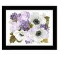 Lilacs and Anemone Black Framed Print Wall Art