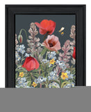 Summer Garden Buzz Black Framed Print Wall Art
