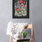 Summer Garden Buzz Black Framed Print Wall Art