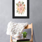Peachy Petals Black Framed Print Wall Art