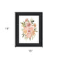 Peachy Petals Black Framed Print Wall Art