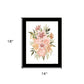Peachy Petals Black Framed Print Wall Art