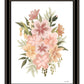Peachy Petals Black Framed Print Wall Art