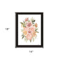 Peachy Petals Black Framed Print Wall Art