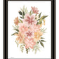 Peachy Petals Black Framed Print Wall Art