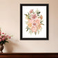 Peachy Petals Black Framed Print Wall Art