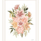 Peachy Petals Black Framed Print Wall Art