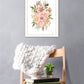 Peachy Petals White Framed Print Wall Art