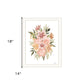 Peachy Petals White Framed Print Wall Art