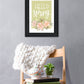 Hello Spring Floral Black Framed Print Wall Art