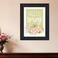 Hello Spring Floral Black Framed Print Wall Art