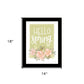 Hello Spring Floral Black Framed Print Wall Art