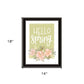 Hello Spring Floral Black Framed Print Wall Art