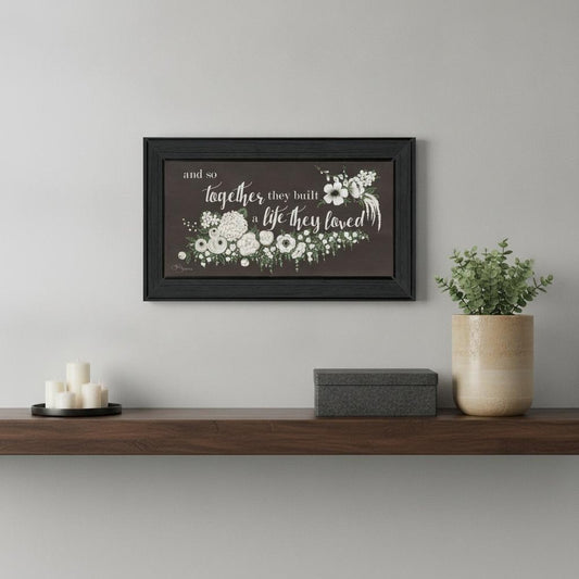 Together They Built Black Framed Print Wall Art