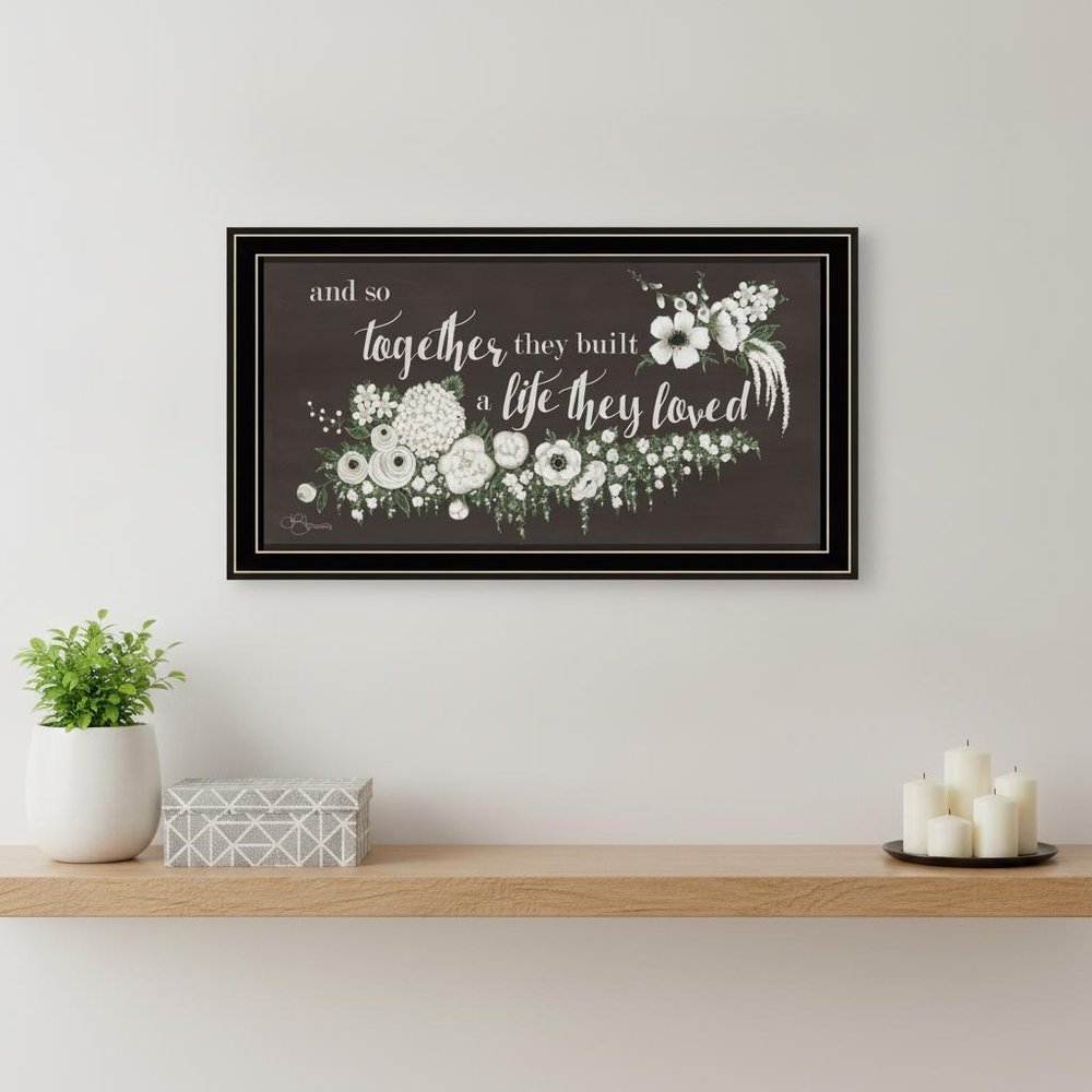 Together They Built Black Framed Print Wall Art