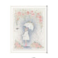 Georgia In The Rain White Framed Print Wall Art