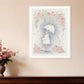 Georgia In The Rain White Framed Print Wall Art