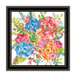 Spring Floral Black Framed Print Wall Art