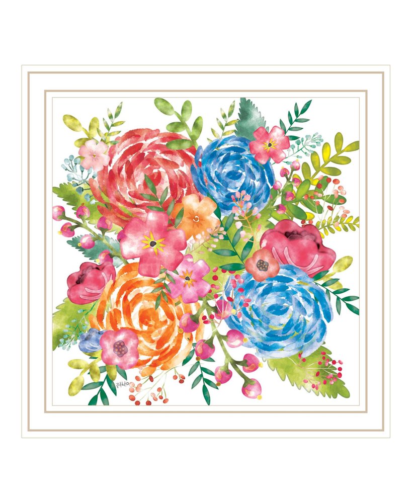 Spring Floral Black Framed Print Wall Art