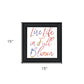 Live Life in Full Bloom Black Framed Print Wall Art