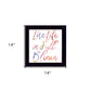 Live Life in Full Bloom Black Framed Print Wall Art