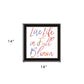 Live Life in Full Bloom Black Framed Print Wall Art
