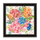 Spring Floral Black Framed Print Wall Art