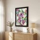 Abstract Floral Black Framed Print Wall Art