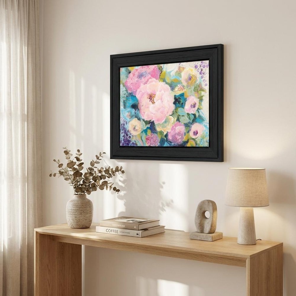 Fresh Florals Black Framed Print Wall Art