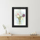 Flower Farm Bouquet Black Framed Print Wall Art