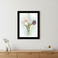 Flower Farm Bouquet Black Framed Print Wall Art