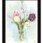 Flower Farm Bouquet Black Framed Print Wall Art