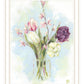 Flower Farm Bouquet Black Framed Print Wall Art