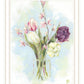 Flower Farm Bouquet Black Framed Print Wall Art
