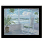 Coastal Porch Black Framed Print Wall Art