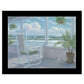 Coastal Porch Black Framed Print Wall Art