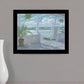 Coastal Porch Black Framed Print Wall Art