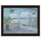 Coastal Porch Black Framed Print Wall Art