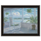Coastal Porch Black Framed Print Wall Art
