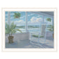 Coastal Porch Black Framed Print Wall Art