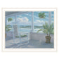 Coastal Porch Black Framed Print Wall Art