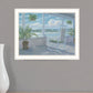 Coastal Porch Black Framed Print Wall Art