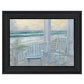 Coastal Porch Black Framed Print Wall Art