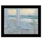 Coastal Porch Black Framed Print Wall Art