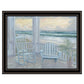 Coastal Porch Black Framed Print Wall Art