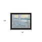 Coastal Porch Black Framed Print Wall Art