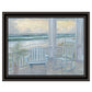 Coastal Porch Black Framed Print Wall Art