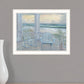 Coastal Porch Black Framed Print Wall Art