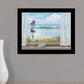 Irises on Windowsill Black Framed Print Wall Art