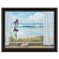 Irises on Windowsill Black Framed Print Wall Art